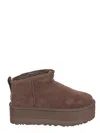 Ugg Classic Ultra Mini Platform Boots Burnt Cedar In Brown