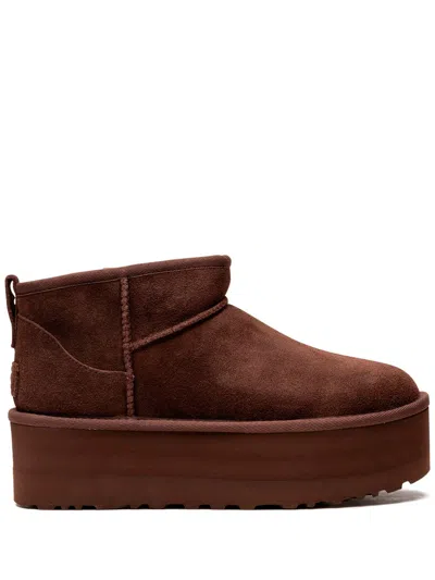 Ugg Classic Ultra Mini Platform "burnt Cedar" Boots In Braun