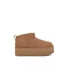 Ugg Biscuit Suede Classic Ultra Mini Ankle Boots In Brown