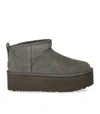 Ugg Classic Ultra Mini Platform Grey Boot In Gray