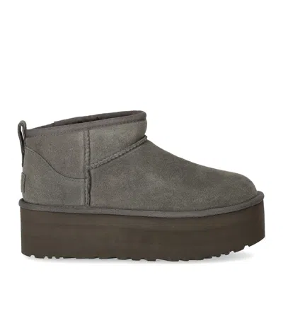 Ugg Classic Ultra Mini Platform Grey Boot In Gray