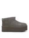 Ugg Classic Ultra Mini Grey Boot With Platform In Gray
