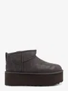 Ugg Classic Ultra Mini Platform Suede Ankle Boots In Gray