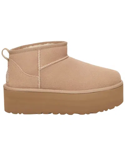 Ugg Classic Ultra Mini Platform Suede Boot In Multi
