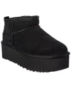 Ugg Classic Ultra Mini Platform Suede Boot In Black