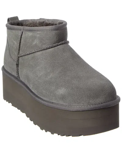 Ugg Classic Ultra Mini Platform Suede Boot In Multi