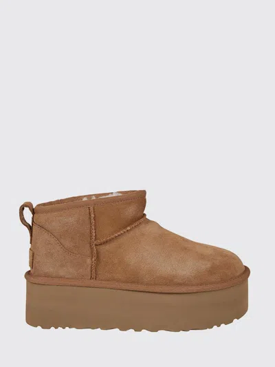 Ugg Classic Ultra Mini Platform Suede Boots In Brown