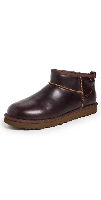 Ugg Classic Ultra Mini Regen Leather Boots Ironwood
