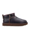 Ugg Classic Ultra Mini Leather Regenerated Boots In Blue