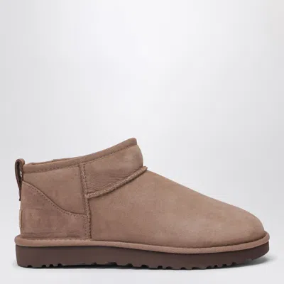 Ugg Classic Ultra Mini Rocky Oak Boot In Gray