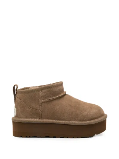 Ugg Kids' Classic Ultra Mini Round-toe Boots In Brown