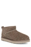 Ugg ® Classic Ultra Mini Shaggy Water Resistant Boot In Smoke Plume