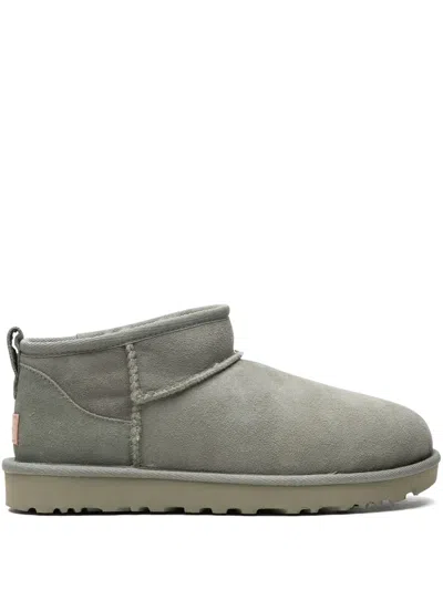 Ugg 10mm Classic Ultra Mini Shearling Boots In Olive Green