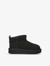 Ugg Classic Ultra Mini Shearling Boots In Black