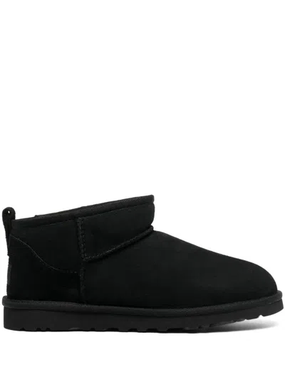 Ugg Classic Ultra Mini - Sheepskin Boot In Black