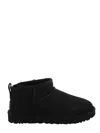 Ugg Round-headed Flat-bottomed Short Boots In Black