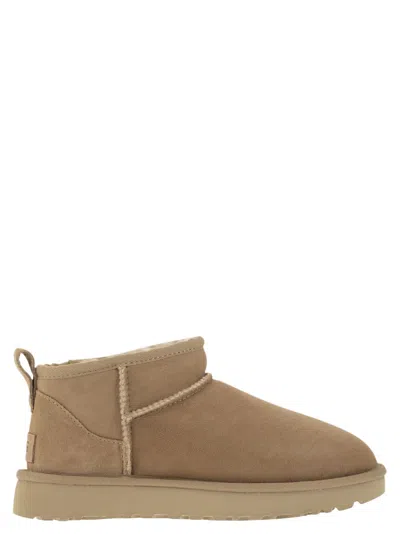 Ugg Classic Ultra Mini - Sheepskin Boot In Brown
