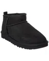 Ugg Classic Ultra Mini Suede Boots For Woman In Black