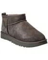 Ugg Classic Ultra Mini Suede Ankle Boots In Gray