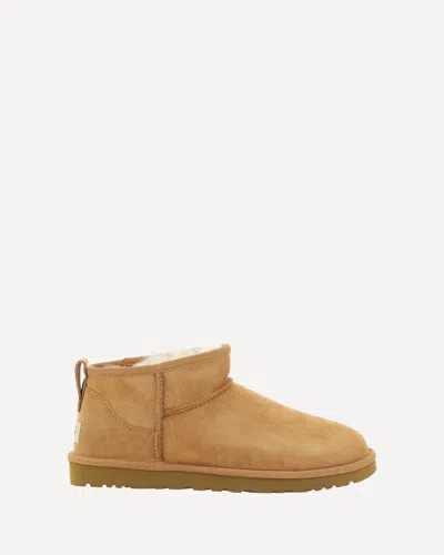 Ugg Classic Ultra Mini Suede Boots In Brown