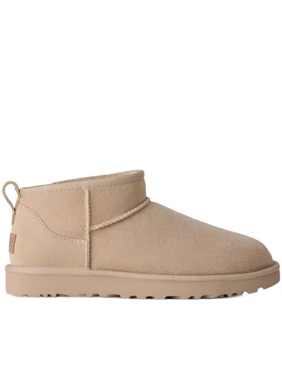 Ugg Classic Ultra Mini Suede Boots In Brown