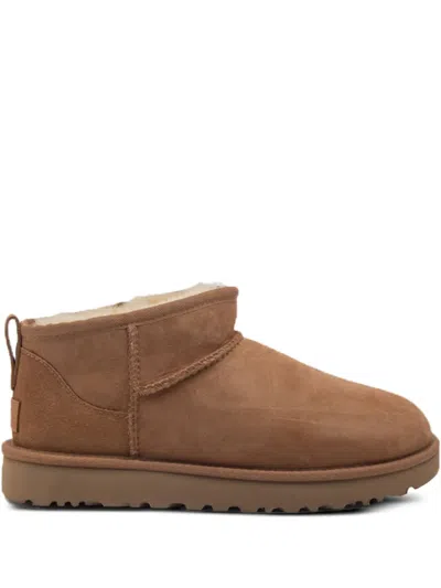 Ugg Classic Ultra Mini Suede Boots In Brown