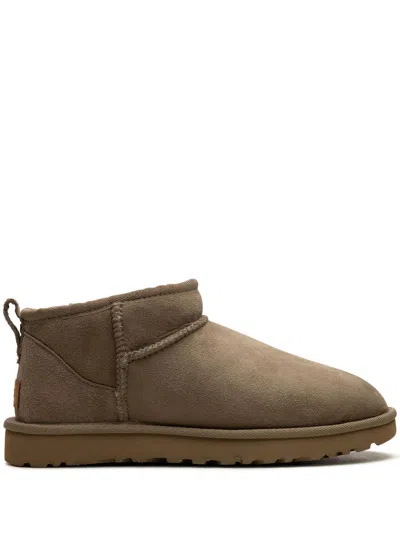 Ugg Classic Ultra Mini Suede Boots In Brown