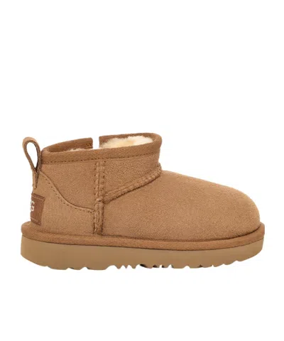 Ugg Classic Ultra Mini Suede Boots In Brown