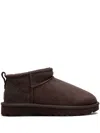 Ugg Classic Ultra Mini Womens Suede Ankle Bootie Slippers In Burnt Cedar