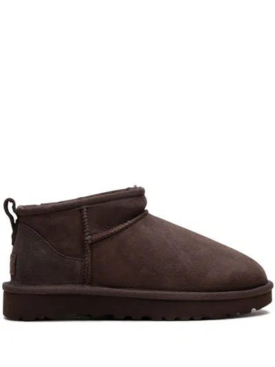 Ugg Classic Ultra Mini Suede Boots In Burnt Cedar
