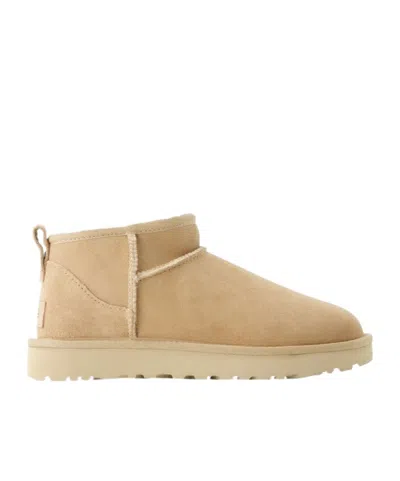 Ugg Classic Mini Ii Mustard Seed Boots In White