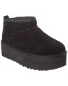Ugg Classic Ultra Mini Suede Platform Boot In Black