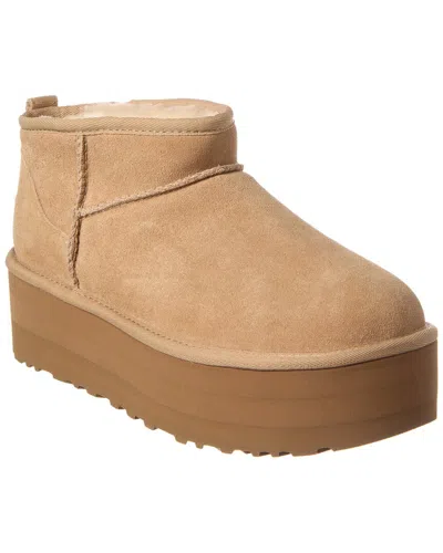 Ugg Classic Ultra Mini Suede Platform Boot In Toni Neutri