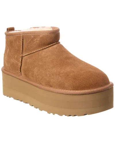 Ugg Classic Ultra Mini Suede Platform Boot In Brown