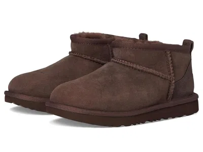 Ugg Kids' Classic Ultra Mini (toddler) Girl's Shoes Burnt Cedar : 10 Toddler M, Leather/suede In Brown