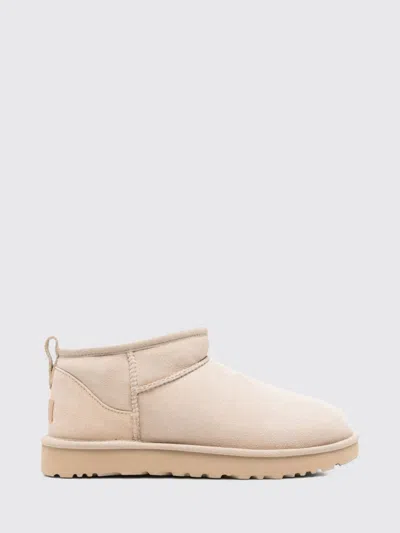 Ugg Classic Ultra Mini Waterproof Suede Platform Ankle Boots In Neutral