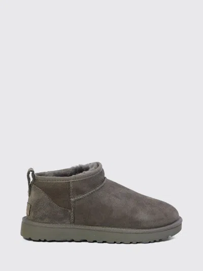 Ugg Classic Ultra Mini Waterproof Suede Platform Ankle Boots In Grey
