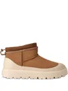 Ugg Biscuit Suede Ultra Mini Weather Hybrid Ankle Boots In Brown