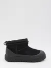 Ugg Suede Classic Ultra Mini Weather Hybrid Ankle Boots In Black