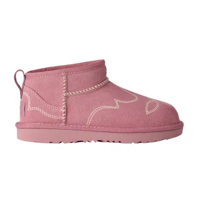 Pre-owned Ugg Classic Ultra Mini Western Kids 'dusty Orchid' | Pink | Kid's Size 6