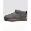 Ugg Asymmetrical Collar Twinface Low Boots With Eva Sole In Gray