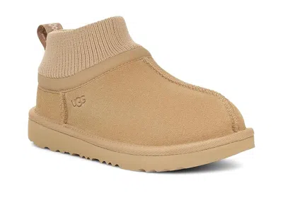 Ugg Classic Ultra Stretch Cuff (little Kid/big Kid) Kids Shoes Mustard Seed : 6 Big Kid M, Suede In Yellow