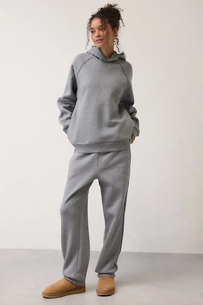 Ugg Classic Whipstitch Detail Hoodie Sweatshirt In Medium Grey Heather, Women's At Urban Outfitters In Multi