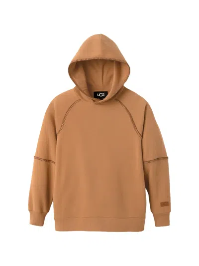 Ugg Classic Whipstitch-trim Hoodie In Brown