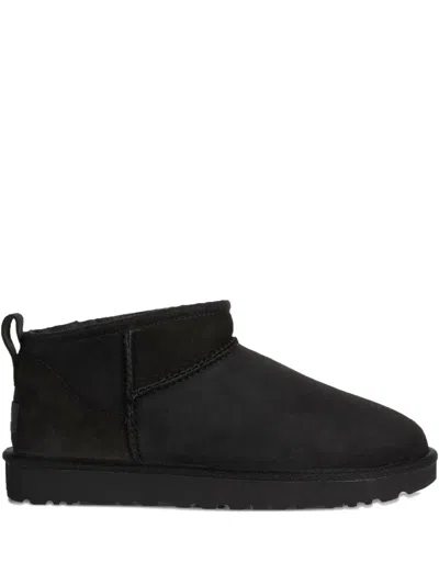 Ugg Classic Ultra Mini Suede Boots For Woman In Black