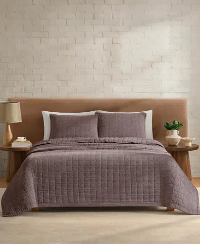 Ugg Closeout!  Campo Cotton 3-pc. Quilt Set, Full/queen In Brown