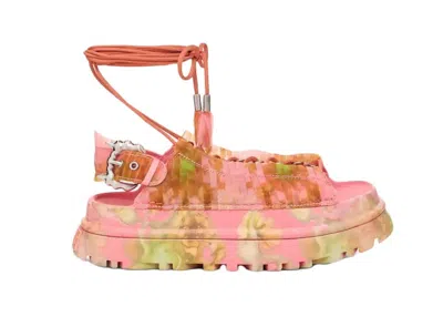 Pre-owned Ugg Collina Strada Goldenglow Sandal (women's) Sneakers In Pink Floral