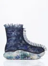 Ugg Collina Strada Ruffle Print Boots In Blue