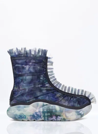 Ugg Collina Strada Ruffle Print Boots In Blue