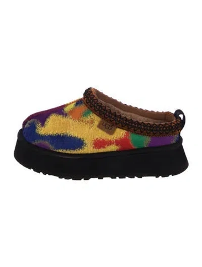 Pre-owned Ugg Colorblock Pattern Flats In Multi